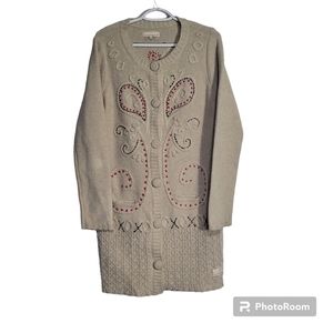 Odd Molly Lambs Wool Blend Long Cardigan Sweater size 12